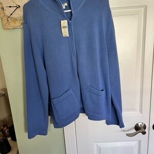 J. Jill Blue Women's Cardigan Sweater